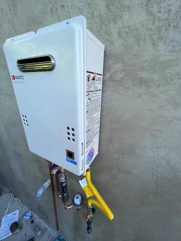 Tankless water heater installation for Sarann Woods homes